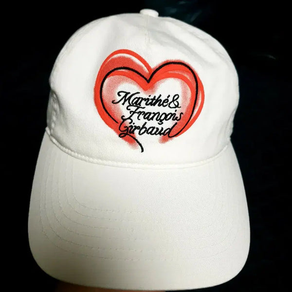 [BUNJANG] Marithe Francois Girbaud Heart Lettering Logo 5-Panel Cap Ivory / 마리떼 프랑소와 저버 하트레터링로고 5패널 캡 아이보리