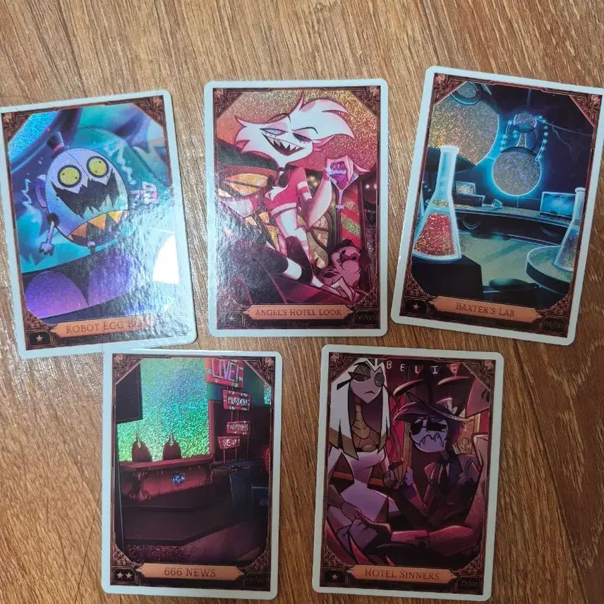 [BUNJANG] Hasbean Hotel Training Foil Cards Bundle Set (5 Cards) / 해즈빈호텔 트레이닝 포일 카드 5장 일괄 판매