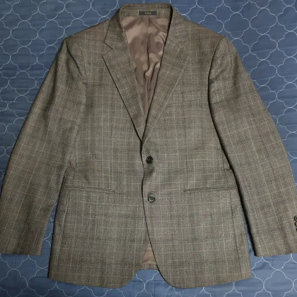 [BUNJANG] ZIOZIA Tartan Check Stretch Blazer Brown / R 지오지아 무빙 스트레치 타탄체크 클래식 블레이저 브라운 (M)