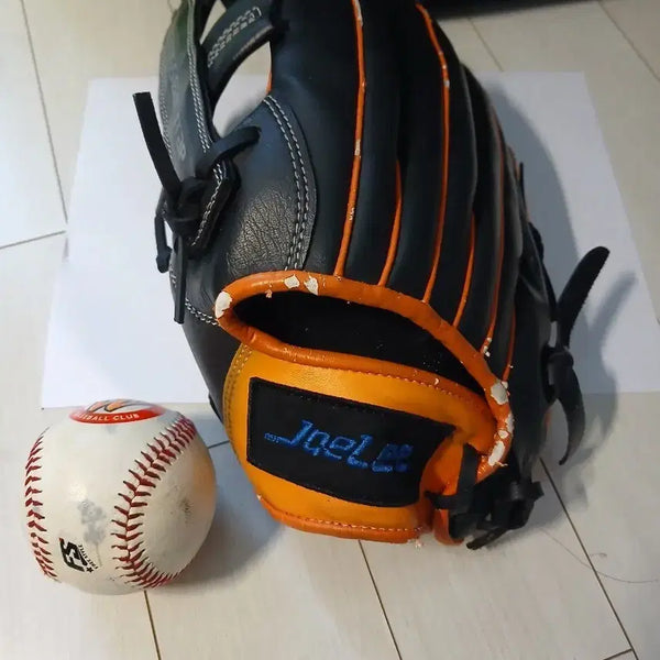 [BUNJANG] Joelli Baseball Glove Orange/Black Left Hand Throw / 조엘리 야구 글러브 오렌지/블랙 좌투용