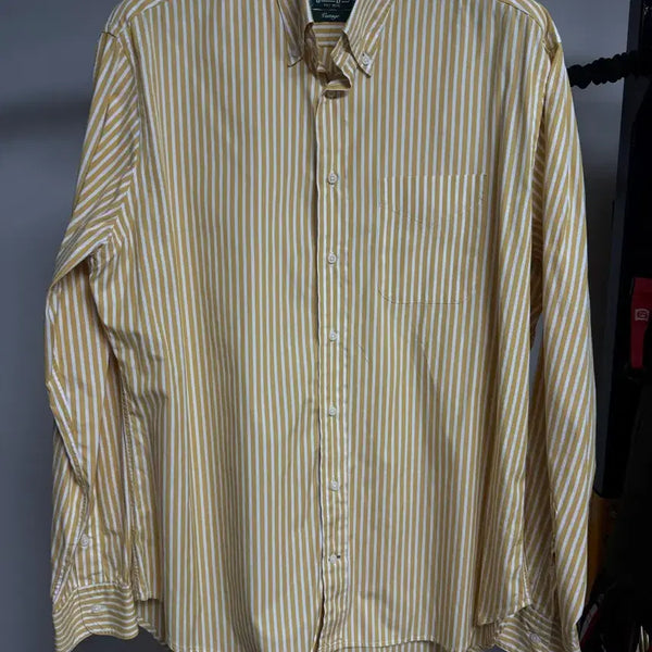 [BUNJANG] Jitman Vintage Cotton Yellow Stripe Shirt XL / [XL] 짓먼빈티지 코튼 셔츠 옐로우 스트라이프 새상품