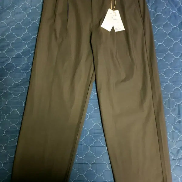 [BUNJANG] Muji Quick Dry Easy Two-Tuck Wide Pants Mocha Brown / (새상품) 무인양품 퀵드라이 이지 투턱 와이드 팬츠 모카브라운 (36)