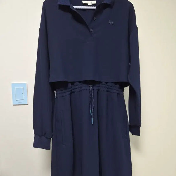 [BUNJANG] Lacoste Layered Dress Navy / 라코스테 레이어드 원피스 네이비