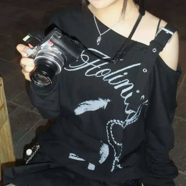 [BUNJANG] Fancy Club One Shoulder Top / 팬시클럽 원숄더