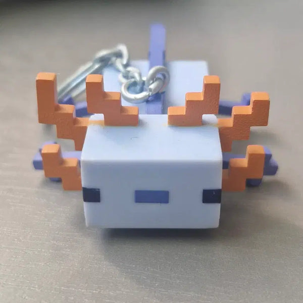 [BUNJANG] Minecraft Blue Axolotl Keyring / 마인크래프트 파란 아홀로틀 키링