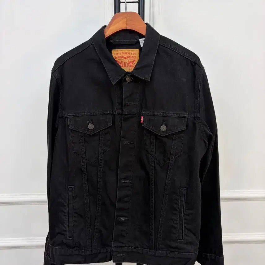 [BUNJANG] Levi's Black Trucker Denim Jacket L / 리바이스 블랙 트러커 데님 자켓 L
