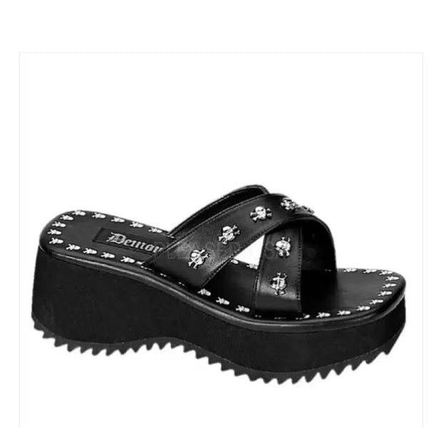 [BUNJANG] Demonia Flip05 Sonic Skull Slide Sandals / 데모니아 플립05소닉 스컬 슬라이드 샌들 245