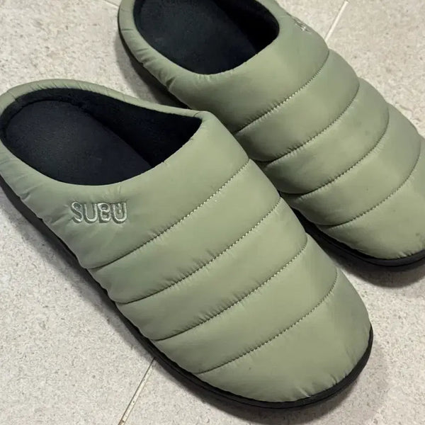 [BUNJANG] SBU Padded Slide Mint / 스부 패딩신발 슬라이드 민트