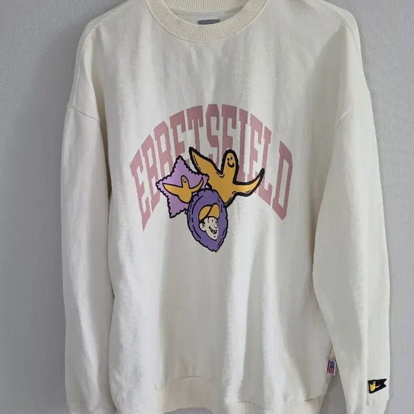 [BUNJANG] E.FIELD Sweatshirt Ivory / 이벳필드 맨투맨 아이보리