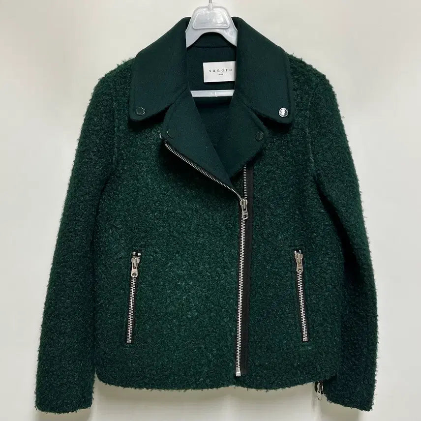 [BUNJANG] Sandro Boucle Wool Dual Biker Jacket / [여자-85~90 (1)]Sandro 산드로 부클 울 듀얼 바이커 자켓