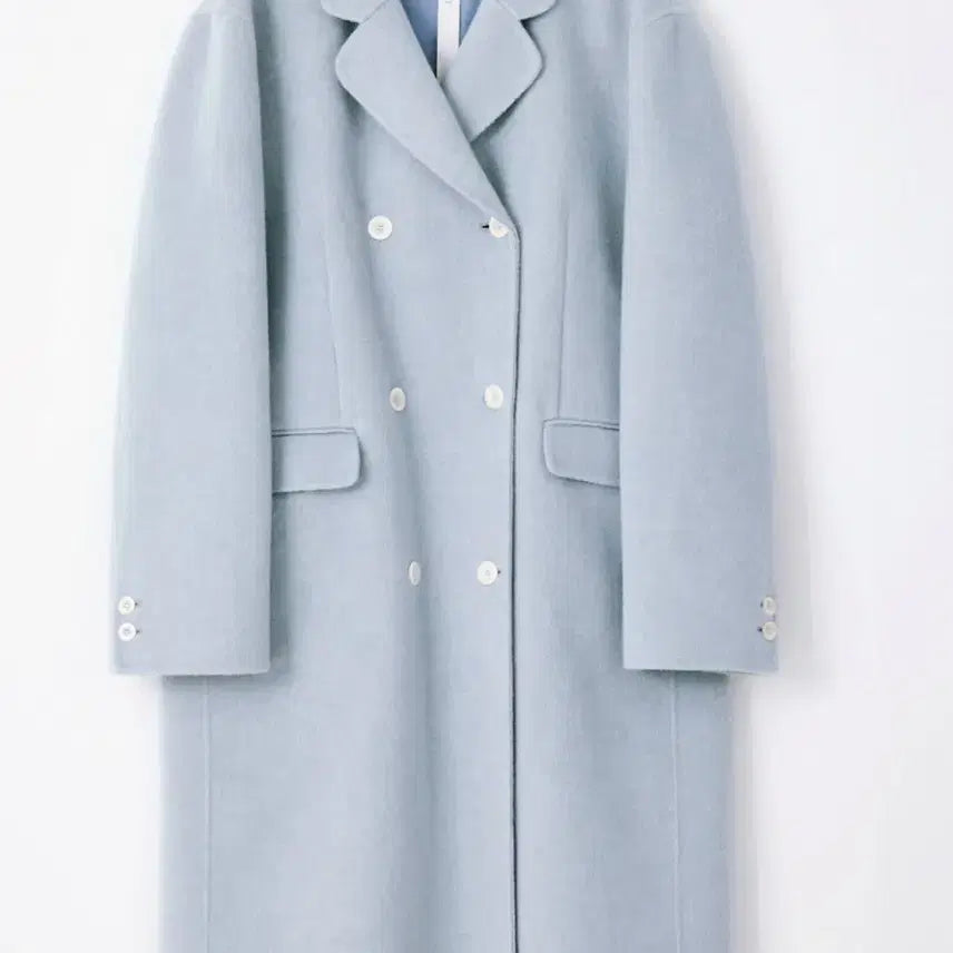 [BUNJANG] TANATT Duvet Long Coat Sky Blue / 타낫 듀벳 롱코트 스카이블루