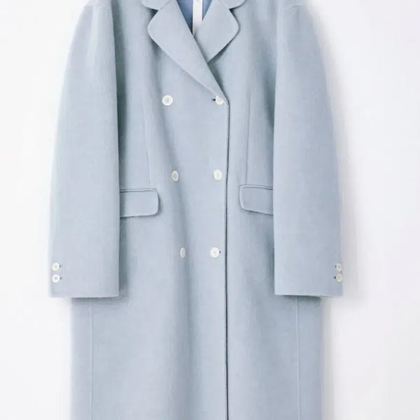 [BUNJANG] TANATT Duvet Long Coat Sky Blue / 타낫 듀벳 롱코트 스카이블루