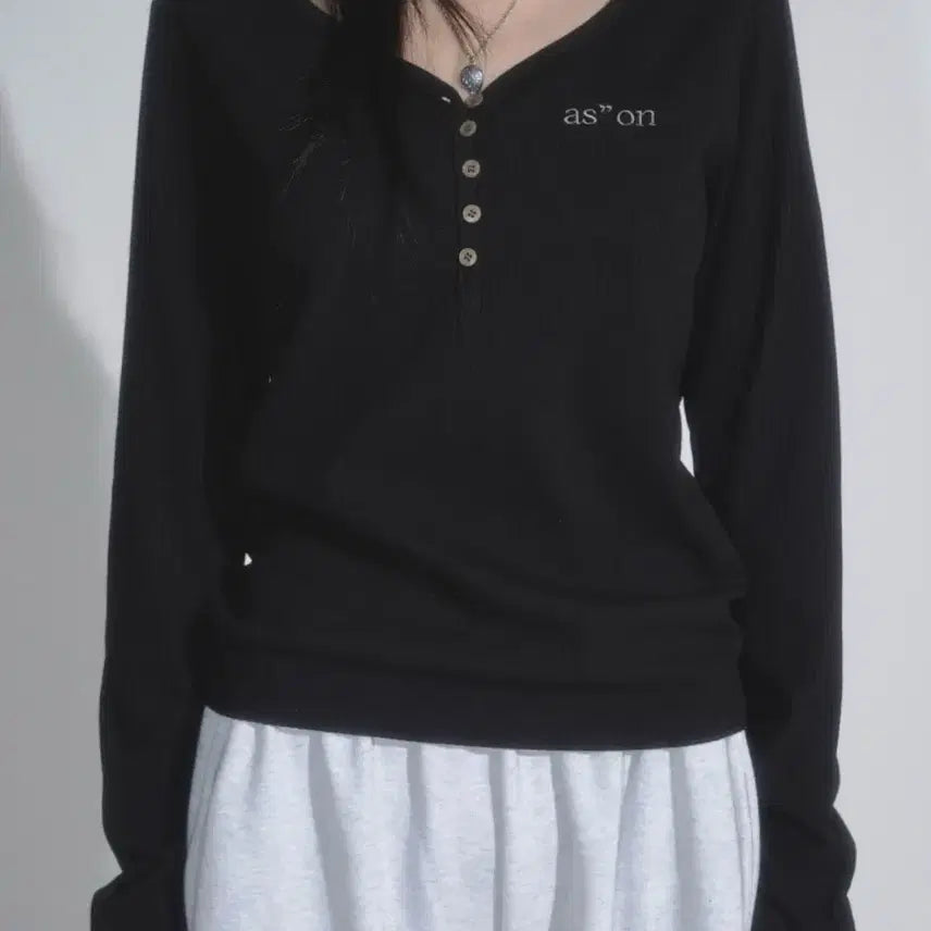 [BUNJANG] AZONE Wish Button T Black (New) / 애즈온 위시 버튼 티 블랙 (새상품)