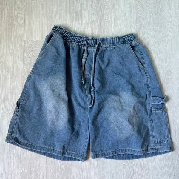 [BUNJANG] Denim Carpenter Shorts / 데님 카펜터 팬츠 반바지