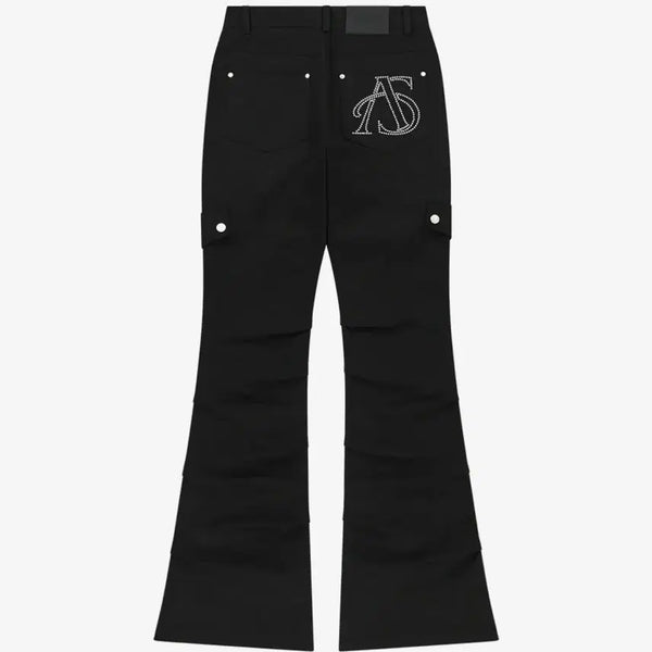 [BUNJANG] AZYOUARE Side Tuck Bootcut Pants Black M / 애즈유아 사이드 턱 부츠컷 팬츠 블랙 M