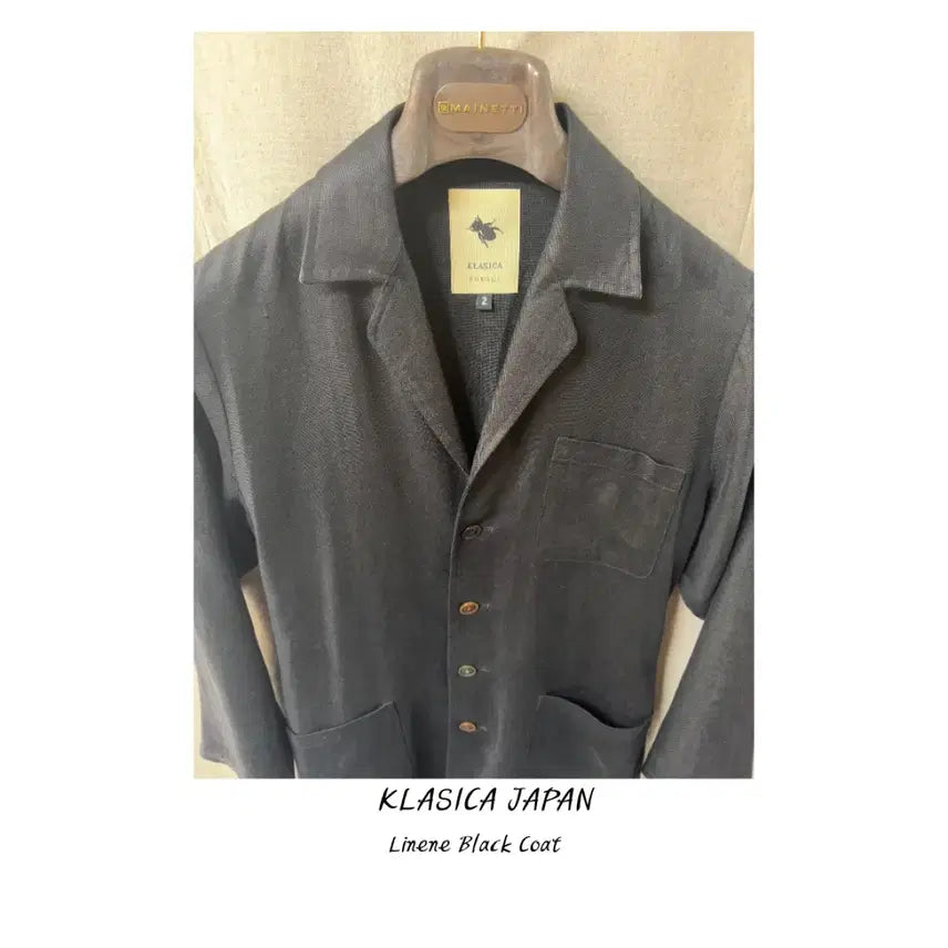[BUNJANG] Klasica Japan Linen Black Work Coat / KLASICA JAPAN LINEN BLACK COAT