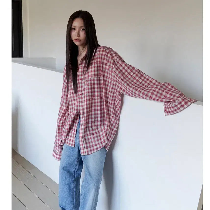 [BUNJANG] Langer Check Pattern Shirt / 랑거 셔츠(새상품)