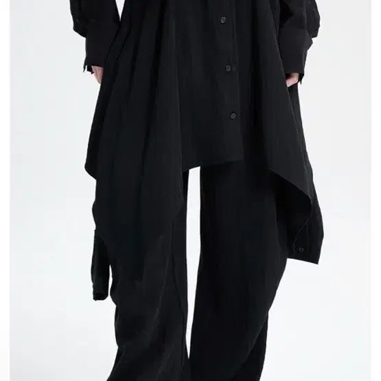 [BUNJANG] trimingbird Shirt-Layered Pants [Black] / 트리밍버드 Shirt-Layered Pants [ Black ]