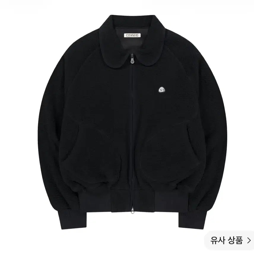 [BUNJANG] Koiseio Round Collar Fleece Jacket Black / 코이세이오 라운드 칼라 플리스 재킷 블랙