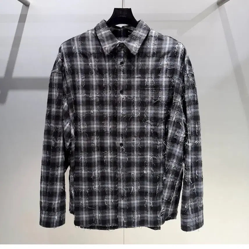 [BUNJANG] Juun.J 26FW Grid Black Shirt / 준지 26fw 그리드 블랙 셔츠