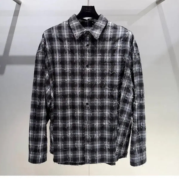 [BUNJANG] Juun.J 26FW Grid Black Shirt / 준지 26fw 그리드 블랙 셔츠
