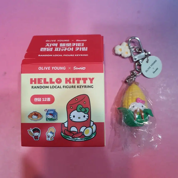 [BUNJANG] Hello Kitty Figure Keyring (Gangneung Corn Edition) / 올리브영 텐바이텐 헬로키티 피규어 키링 강릉 옥수수