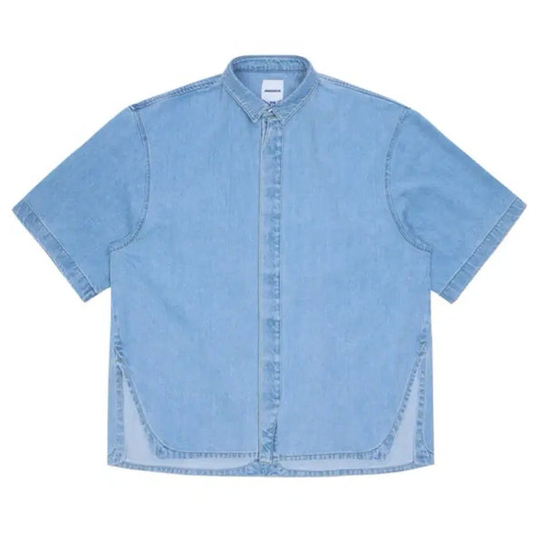 [BUNJANG] Ader Error Denim Short Sleeve Shirt L / (판매) 아더에러 데님 반팔 셔츠 L
