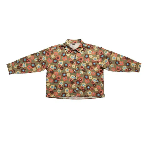 [BUNJANG] Floral Shirt Blouse / 여성F/ 플로럴 셔츠 블라우스KH 38-66