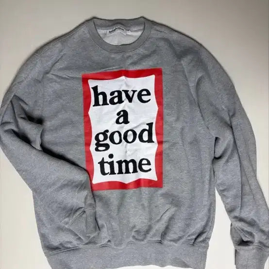[BUNJANG] Have A Good Time Sweatshirt Gray S / Have A Good Time Sweatshirt