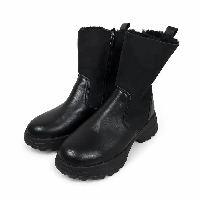[BUNJANG] Vera Wang Black Mellow Real Mustang Boots / 새상품급) 240 베라왕 블랙 멜로우 리얼 무스탕 부츠