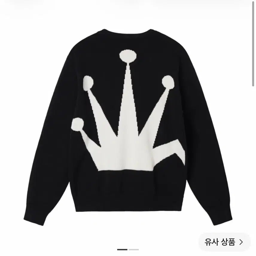 [BUNJANG] Stussy Vent Crown Sweater Black / 스투시 벤트 크라운 스웨터 블랙