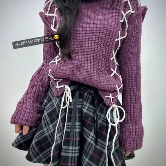 [BUNJANG] Vintage Goth Punk Knit / 빈티지 고스펑크 니트
