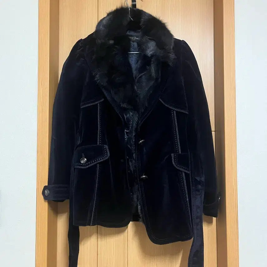 [BUNJANG] Isabelle Fox Fur Coat Velvet Jacket / 아이잗바바 여우털 모피 코트 폭스 55 155 자켓 벨벳