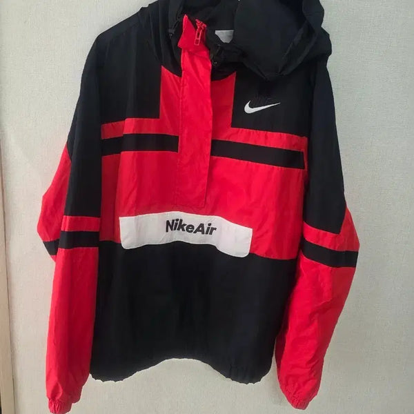 [BUNJANG] Nike Air Hooded Jacket Red/Black / 나이키 에어 후드 자켓 레드/블랙