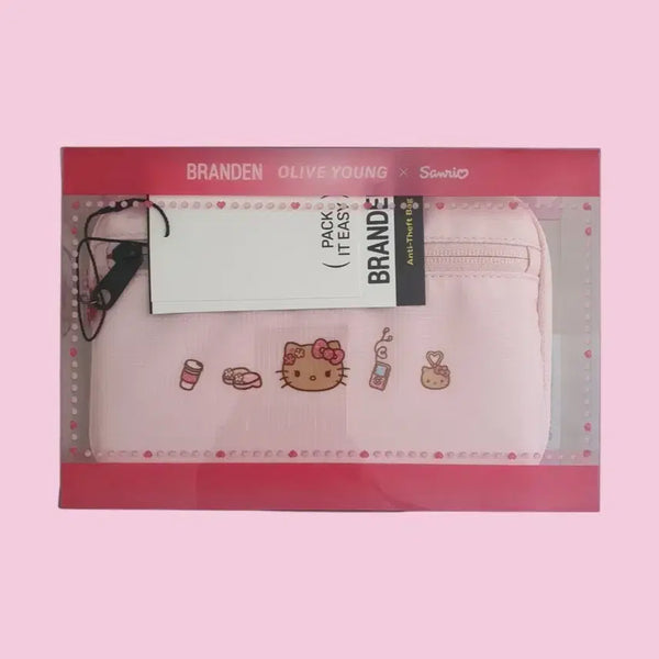 [BUNJANG] Brandon Safe Plus Wallet Bag Hello Kitty Pink / 브랜든 세이프 플러스 월렛백 헬로키티 핑크 미개봉 새상품