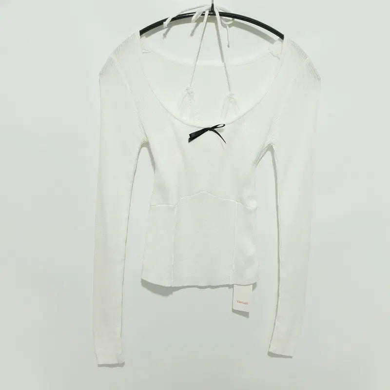 [BUNJANG] Bansell Layered Halterneck Ribbed Knit / 반셀 레이어드 홀터넥 골지 니트 F_M2278