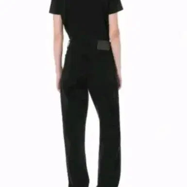[BUNJANG] Calvin Klein Black Denim Semi-Wide Pants / 캘빈클라인 블랙데님 세미와이드 팬츠