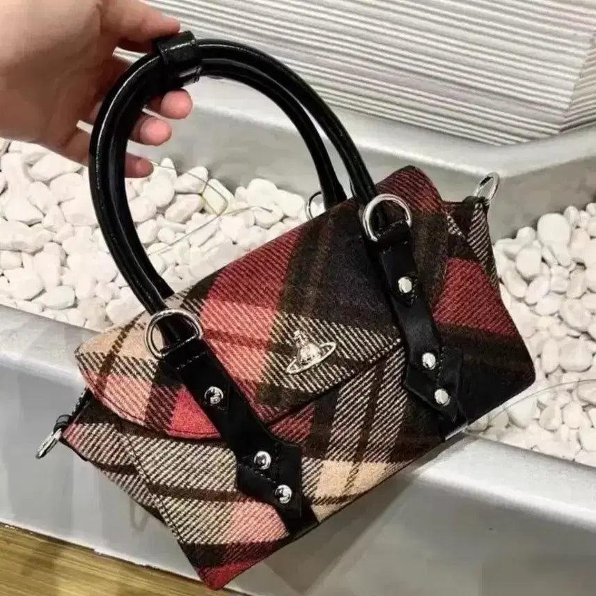 [BUNJANG] Vivienne Westwood Check Tote Bag / 비비안웨스트우드 체크 토트백