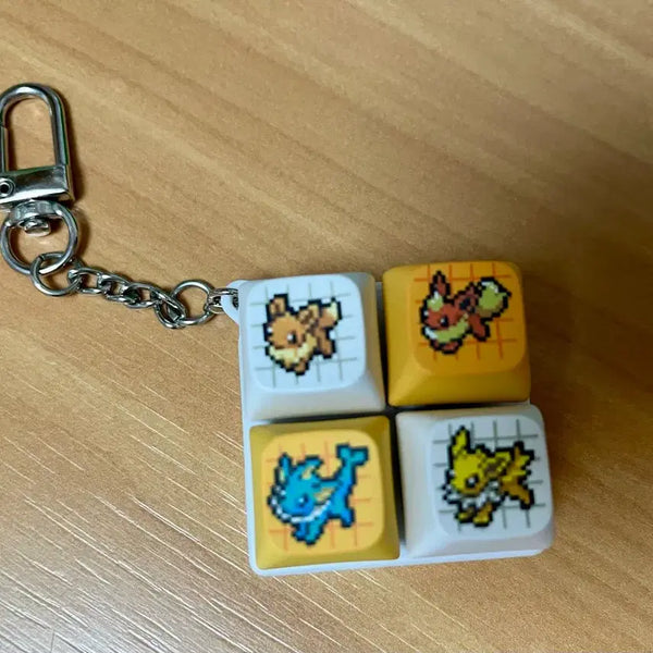 [BUNJANG] Eevee Keycap Keychain (Unsealed, Unused) / 이브이 키캡 키링 (개봉o/사용x)