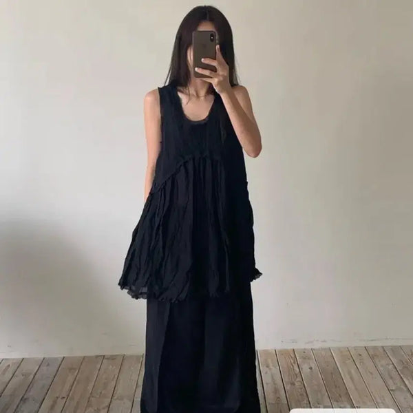 [BUNJANG] Arude One-Piece and Pants Set Black / 아루드 원피스, 팬츠 블랙 all 새상품