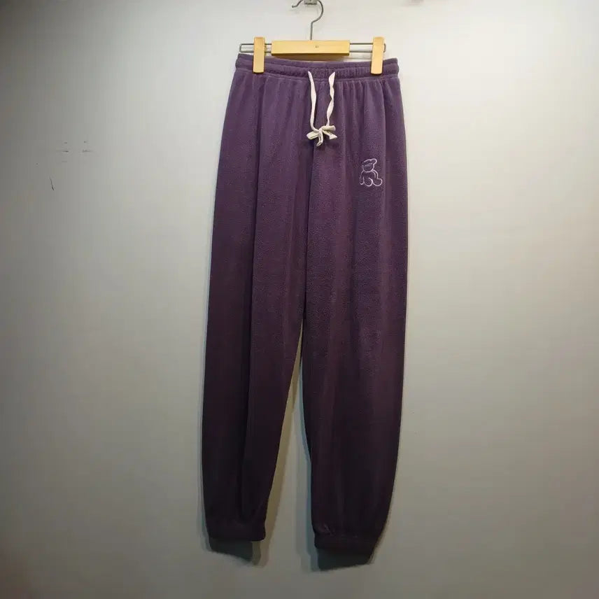 [BUNJANG] Purple Bear Applique Jogger Pants (27-29) / 보라색 곰돌이 와펜 조거 팬츠27~29사이즈 봄가을   69024