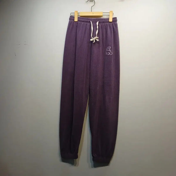 [BUNJANG] Purple Bear Applique Jogger Pants (27-29) / 보라색 곰돌이 와펜 조거 팬츠27~29사이즈 봄가을   69024