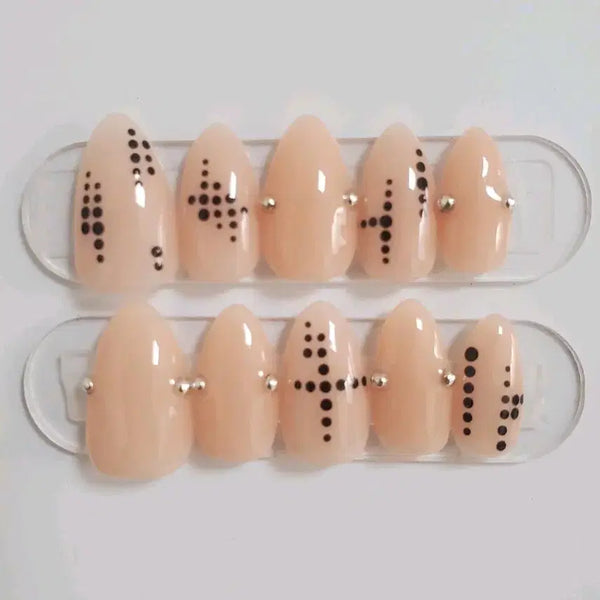 [BUNJANG] Customizable Dot & Piercing Nail Tips / 도트&피어싱 네일팁(색상변경가능)