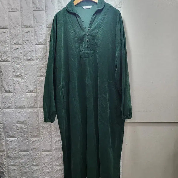 [BUNJANG] Corduroy Long Dress Green / 골덴 원피스 롱 원피스 그린