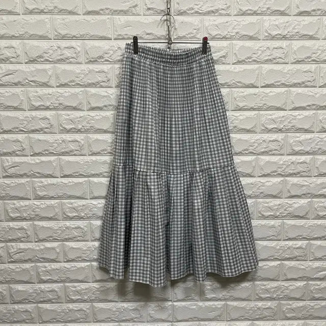 [BUNJANG] Check Long Skirt / @243) 체크 롱스커트
