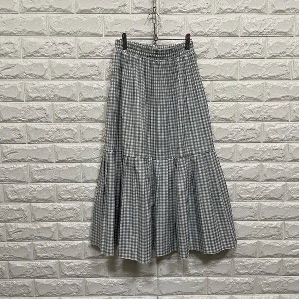 [BUNJANG] Check Long Skirt / @243) 체크 롱스커트
