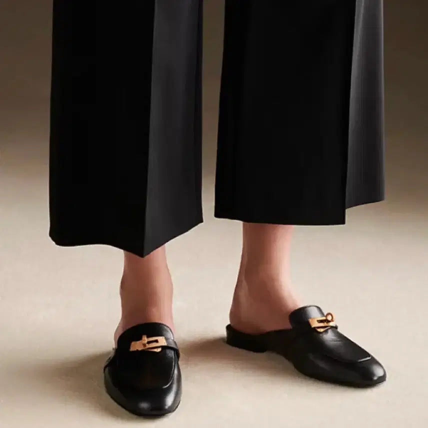 [BUNJANG] Hermes Oz Mule Loafers Noir 37.5 / [37.5] 에르메스 오즈 뮬 블로퍼 누아 (새상품급)