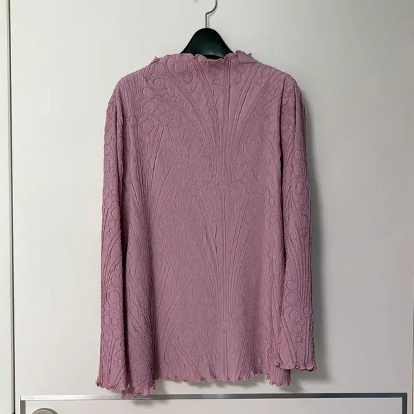 [BUNJANG] Bellissian Half-High Neck Geometric Pattern Blouse / 벨리시앙 반하이넥기하학 블라우스