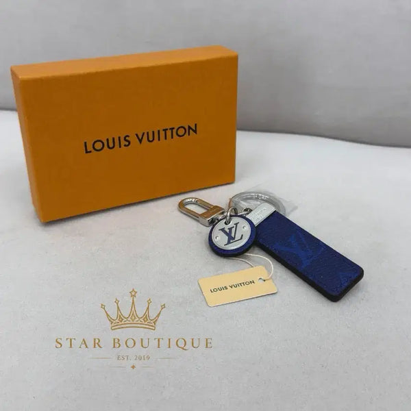 [BUNJANG] Louis Vuitton Cobalt Blue Monogram Keyring / [국내배송]루이비통 코발트블루 모노그램 키링