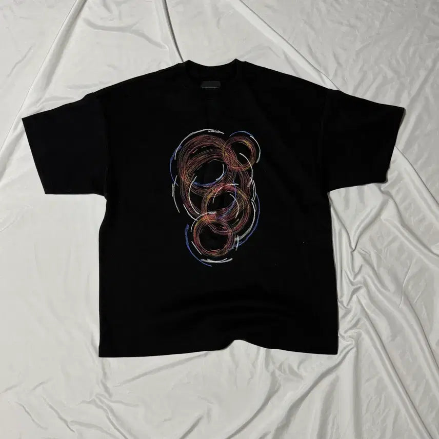 [BUNJANG] Maisonmined INFINITY CRAFT HALF T BLACK T-Shirt / [S] 메종미네드 INFINITY CRAFT HALF T BLACK